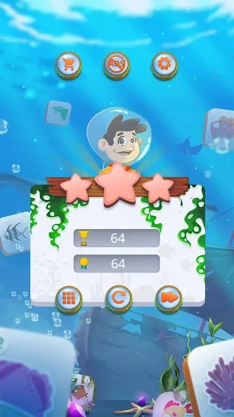 Mahjong Connect Fish World (Мацзян Коннект Рыбный Мир) МОД/Взлом [Бесконечные деньги, Монеты и Мега MOD] Screenshot 5