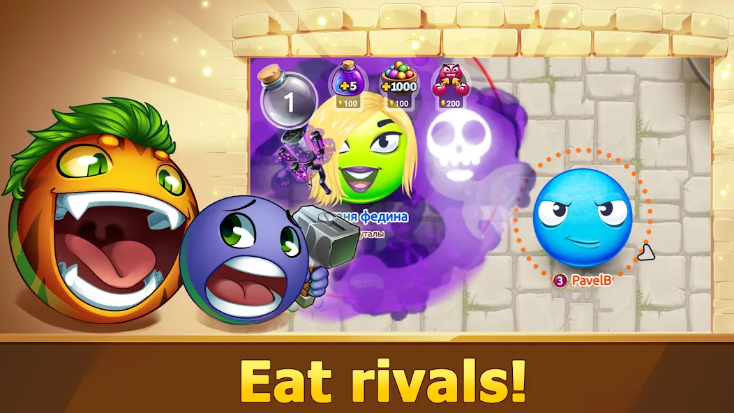 Hungry Battle: Multiplayer PVP МОД/Взлом [Все открыто, Дополнительные деньги и Меню MOD] Screenshot 2