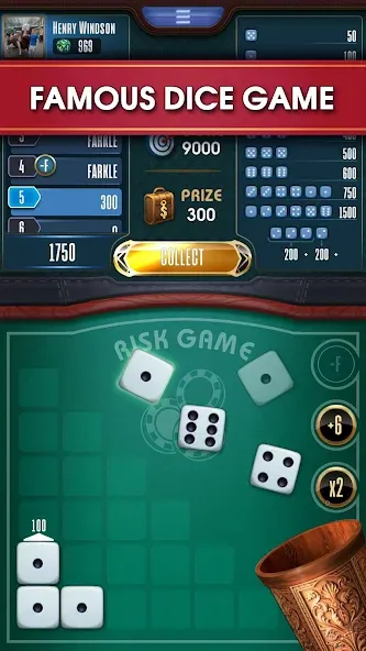 Farkle online 10000 Dice Game МОД/Взлом [Все открыто, Дополнительные деньги и Меню MOD] Screenshot 1