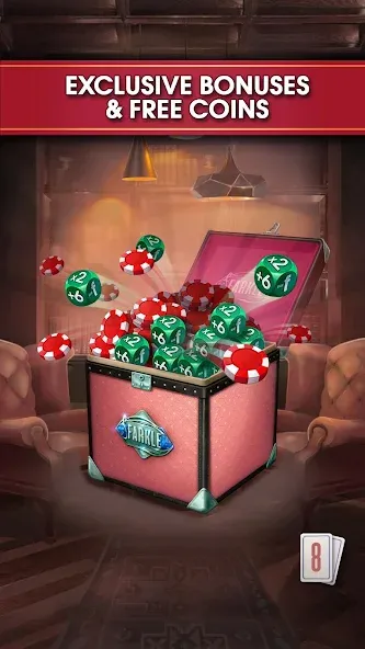 Farkle online 10000 Dice Game МОД/Взлом [Все открыто, Дополнительные деньги и Меню MOD] Screenshot 4