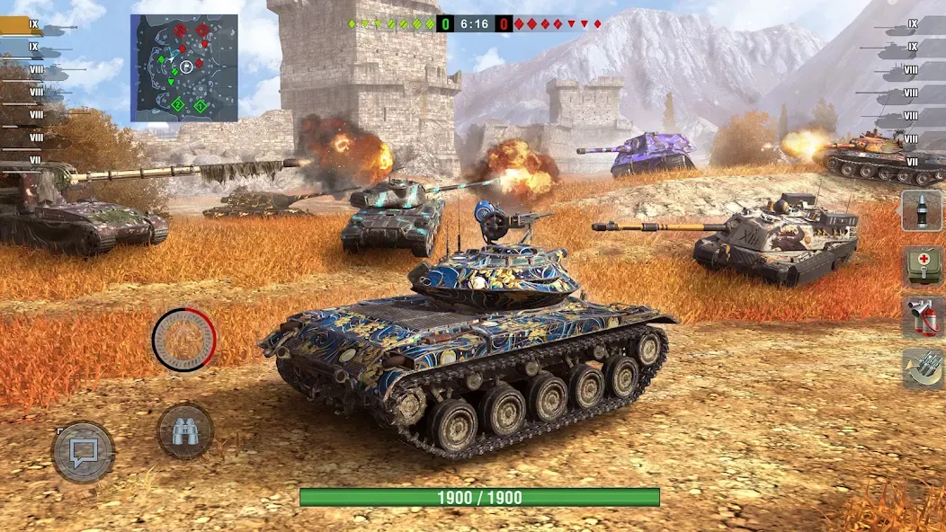 World of Tanks Blitz (Ворлд оф Танкс Блиц ПВП) МОД/Взлом [Много денег, Монет и Все открыто] Screenshot 4