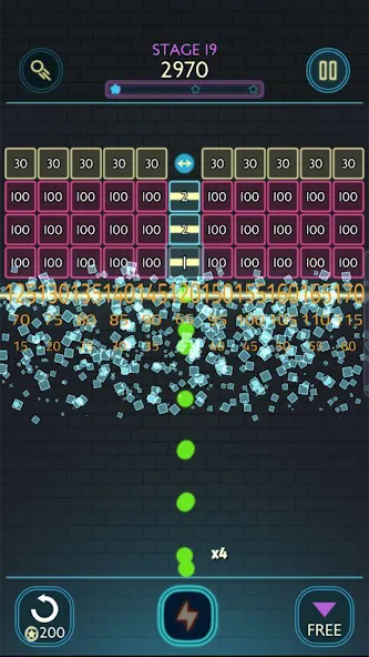 Neon bricks МОД/Взлом [Деньги, Монеты и Меню MOD] Screenshot 5