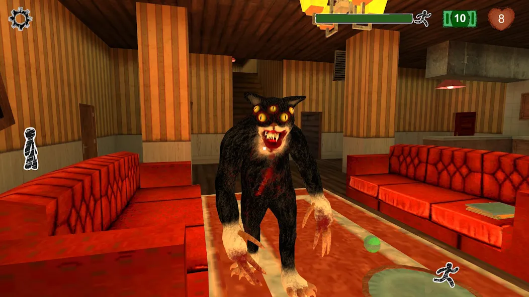Cat Fred Evil Pet. Horror game МОД/Взлом [Много монет, Открытые уровни и Мега MOD] Screenshot 1