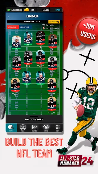 Fantasy Football Bowl Manager (Американ) МОД/Взлом [Много монет, Открытые уровни и Мега MOD] Screenshot 2
