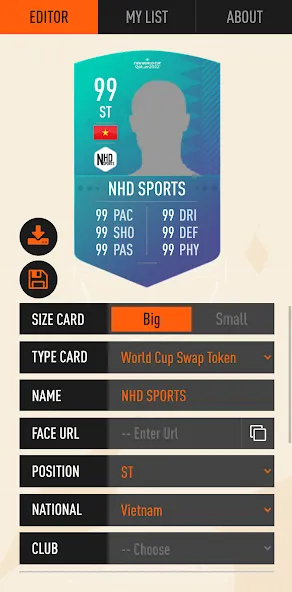UT Card Creator 23 (Создатель Карточка 23) МОД/Взлом [Деньги, Монеты и Меню MOD] Screenshot 2