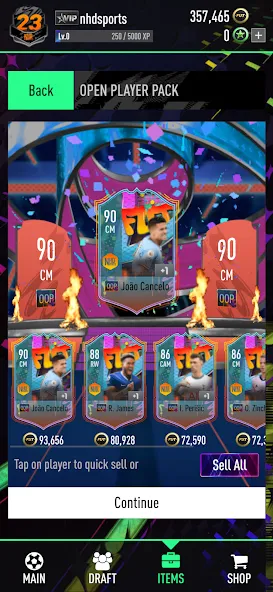 NHDFUT 23 Draft & Packs МОД/Взлом [Деньги, Монеты и Меню MOD] Screenshot 2