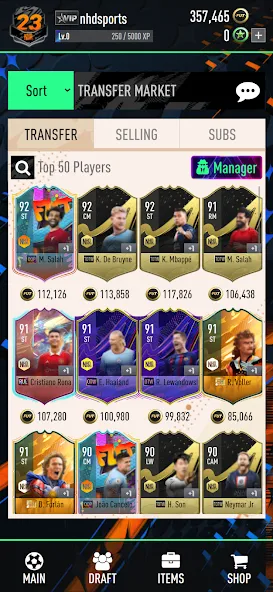 NHDFUT 23 Draft & Packs МОД/Взлом [Деньги, Монеты и Меню MOD] Screenshot 5