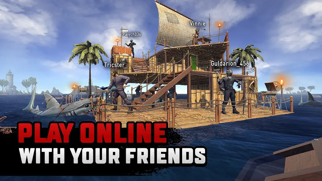 Raft® Survival: Multiplayer (Рафт Сурвивал) МОД/Взлом [Все открыто, Дополнительные деньги и Меню MOD] Screenshot 4