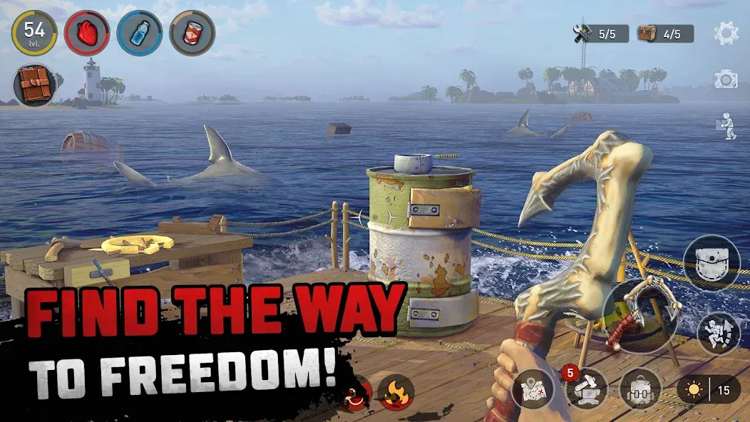 Raft® Survival - Ocean Nomad (Рафт) МОД/Взлом [Много денег, Монет и Все открыто] Screenshot 4