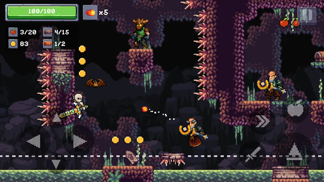 Apple Knight 2: Action Game (Эппл Найт) МОД/Взлом [Бесконечные деньги, Монеты и Мега MOD] Screenshot 4