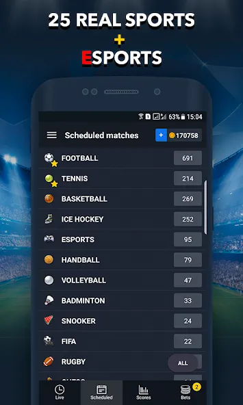 Sports Betting Game - BETUP МОД/Взлом [Меню, Бесконечные монеты и Открытые уровни] Screenshot 3