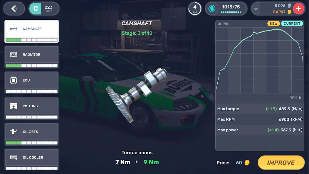 Drag Racing 3D: Streets 2 (Драг Рейсинг 3Д) МОД/Взлом [Все открыто, Дополнительные деньги и Меню MOD] Screenshot 3