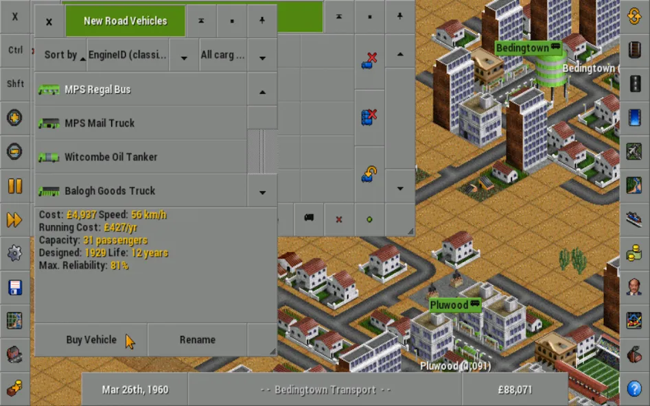 OpenTTD (Открой ТТД) МОД/Взлом [Деньги, Монеты и Меню MOD] Screenshot 2