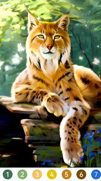 Animal Paint by Number Game (Анимал Пэйнт бай Намбер Гэйм) МОД/Взлом [Деньги, Монеты и Меню MOD] Screenshot 2