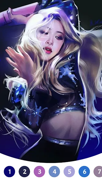 BlackPink Paint by Number (БлэкПинк Раскраска по номерам) МОД/Взлом [Меню, Бесконечные монеты и Открытые уровни] Screenshot 3