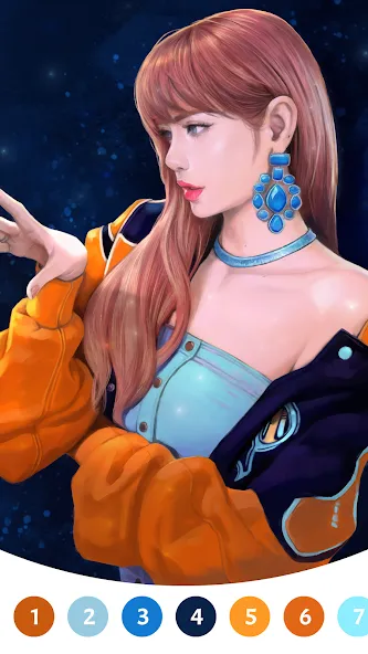 BlackPink Paint by Number (БлэкПинк Раскраска по номерам) МОД/Взлом [Меню, Бесконечные монеты и Открытые уровни] Screenshot 4