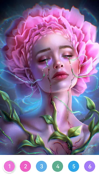 Girls Paint by Number Coloring (Девочки раскрашивают по номерам) МОД/Взлом [Меню, Бесконечные монеты и Открытые уровни] Screenshot 3