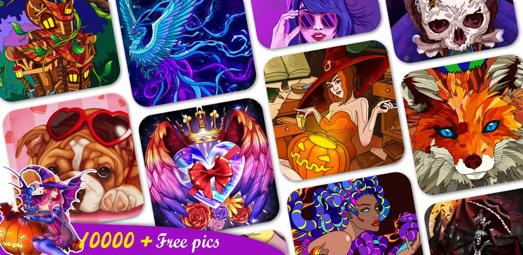 Coloring Book -Paint by Number (Малер Плюс) МОД/Взлом [Бесконечные деньги, Монеты и Мега MOD] Screenshot 1