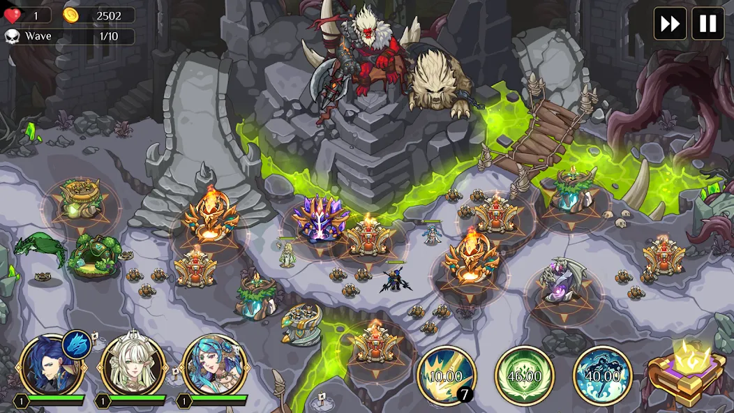 Kingdom War: Tower Defense TD (ТД Рояль) МОД/Взлом [Бесконечные деньги, Монеты и Мега MOD] Screenshot 1