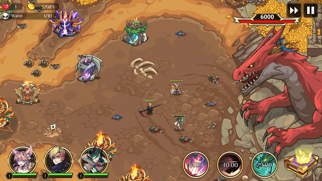 Kingdom War: Tower Defense TD (ТД Рояль) МОД/Взлом [Бесконечные деньги, Монеты и Мега MOD] Screenshot 2