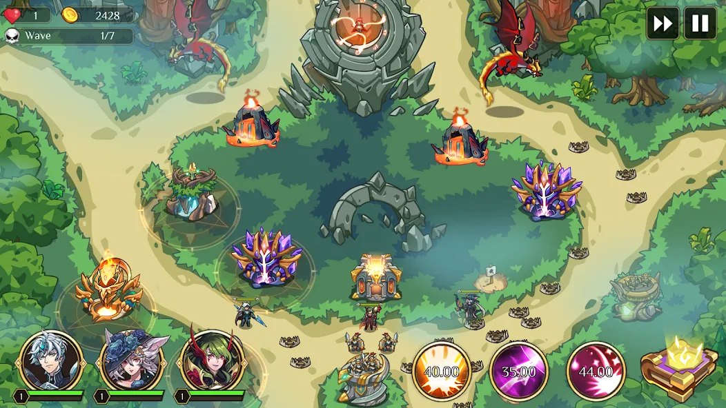 Kingdom War: Tower Defense TD (ТД Рояль) МОД/Взлом [Бесконечные деньги, Монеты и Мега MOD] Screenshot 5