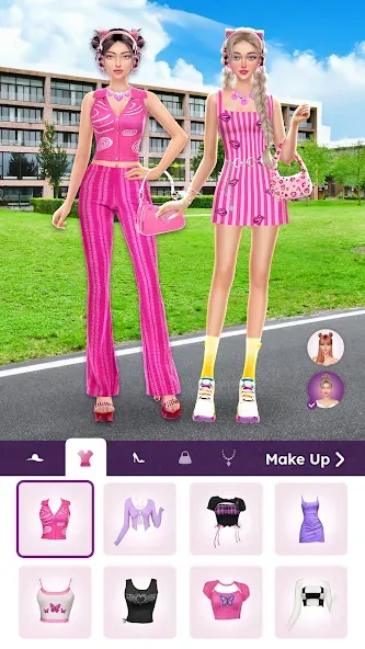 College Dress Up for Girls (Капель Макеовер) МОД/Взлом [Деньги, Монеты и Меню MOD] Screenshot 2
