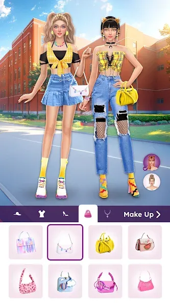 College Dress Up for Girls (Капель Макеовер) МОД/Взлом [Деньги, Монеты и Меню MOD] Screenshot 5