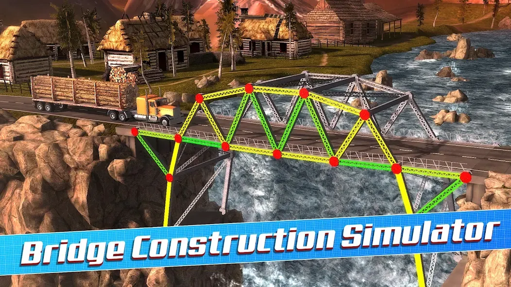Bridge Construction Simulator (Бридж Конструкшн Симулятор) МОД/Взлом [Меню, Бесконечные монеты и Открытые уровни] Screenshot 1