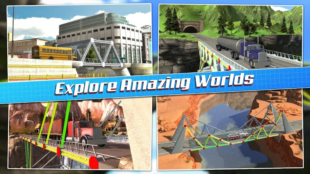 Bridge Construction Simulator (Бридж Конструкшн Симулятор) МОД/Взлом [Меню, Бесконечные монеты и Открытые уровни] Screenshot 5