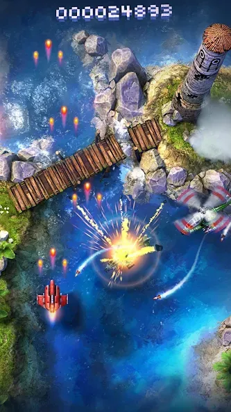 Sky Force 2014 (кай Форс 2014) МОД/Взлом [Меню, Бесконечные монеты и Открытые уровни] Screenshot 1