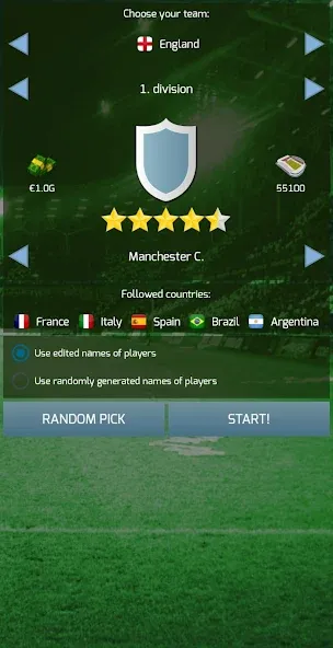 True Football 3 (Тру Футбол 3) МОД/Взлом [Все открыто, Дополнительные деньги и Меню MOD] Screenshot 1