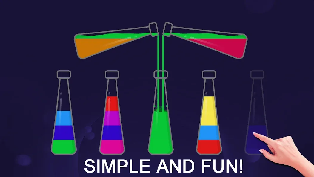 Color Sort Puzzle-Puzzle Game (Цветной головоломка сортировки) МОД/Взлом [Все открыто, Дополнительные деньги и Меню MOD] Screenshot 2