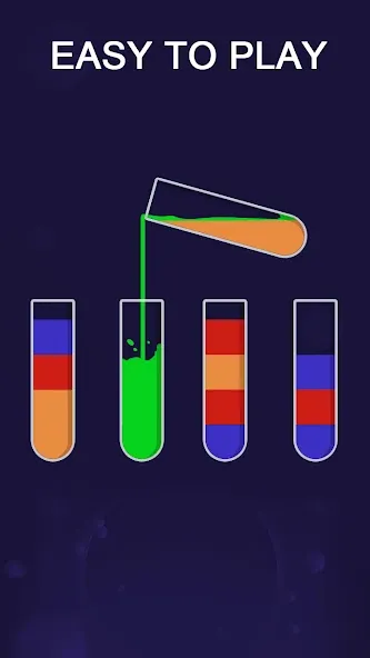 Color Sort Puzzle-Puzzle Game (Цветной головоломка сортировки) МОД/Взлом [Все открыто, Дополнительные деньги и Меню MOD] Screenshot 4