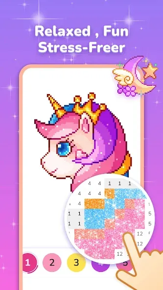 Pixel Coloring-Color by number МОД/Взлом [Много денег, Монет и Все открыто] Screenshot 3