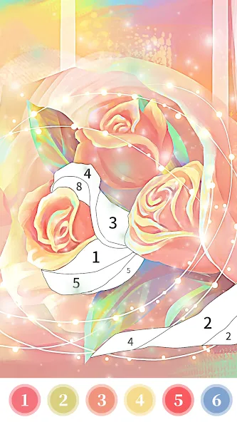 Rose Coloring Book Color Games МОД/Взлом [Бесконечные деньги, Монеты и Мега MOD] Screenshot 2