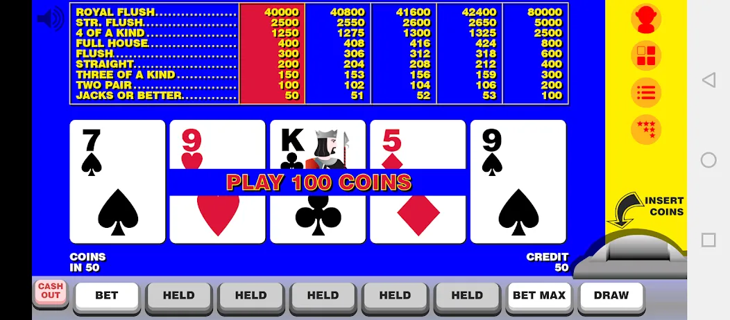 Video Poker with Double Up МОД/Взлом [Много денег, Монет и Все открыто] Screenshot 1