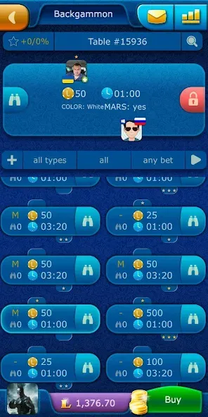 Backgammon LiveGames online МОД/Взлом [Деньги, Монеты и Меню MOD] Screenshot 4