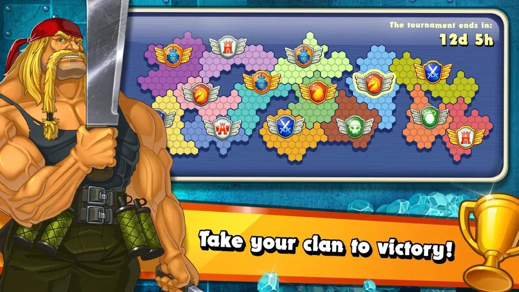 Jungle Heat: War of Clans (Джангл Хит) МОД/Взлом [Много монет, Открытые уровни и Мега MOD] Screenshot 1