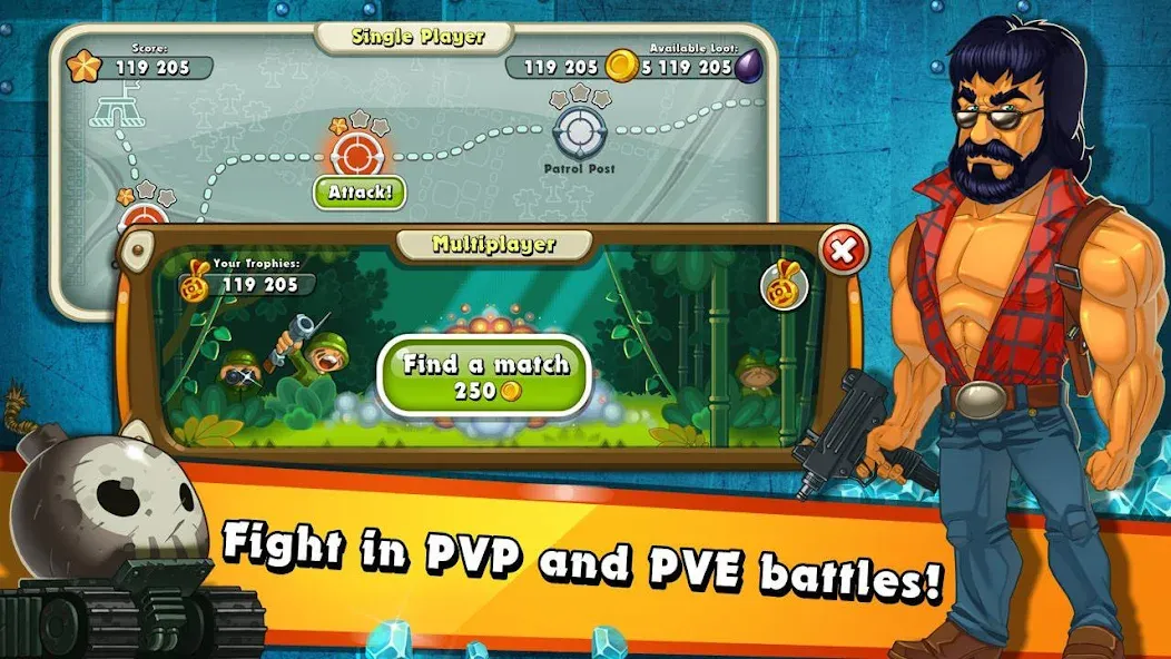 Jungle Heat: War of Clans (Джангл Хит) МОД/Взлом [Много монет, Открытые уровни и Мега MOD] Screenshot 3