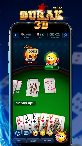 Durak Online 3D МОД/Взлом [Меню, Бесконечные монеты и Открытые уровни] Screenshot 1