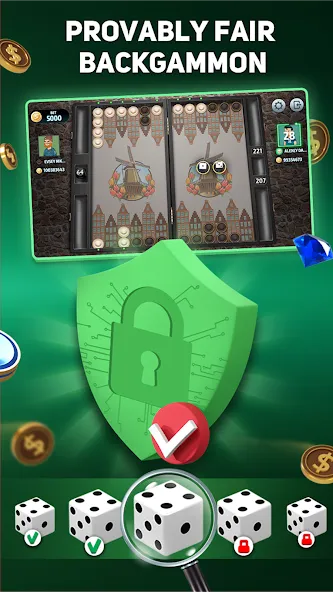 Backgammon Tournament МОД/Взлом [Все открыто, Дополнительные деньги и Меню MOD] Screenshot 5