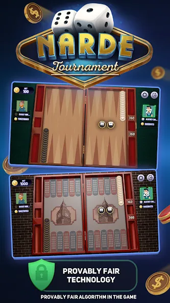 Narde Tournament МОД/Взлом [Много денег, Монет и Все открыто] Screenshot 1