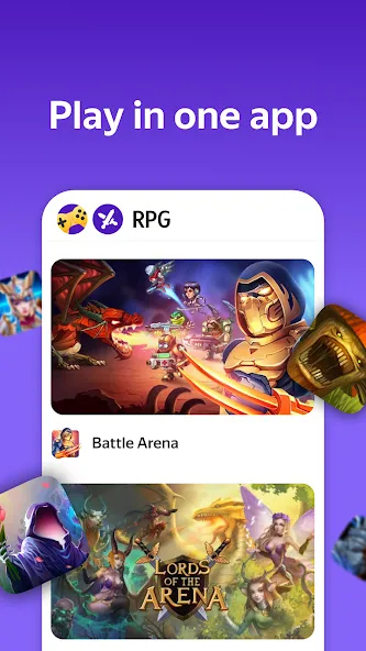 Yandex Games RPG and Role МОД/Взлом [Меню, Бесконечные монеты и Открытые уровни] Screenshot 2