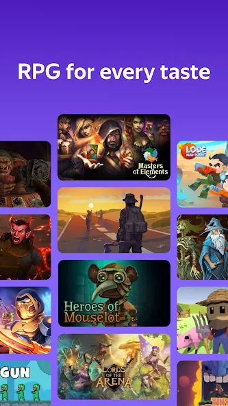 Yandex Games RPG and Role МОД/Взлом [Меню, Бесконечные монеты и Открытые уровни] Screenshot 3