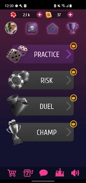 Farkle Pro - 10000 dice game МОД/Взлом [Все открыто, Дополнительные деньги и Меню MOD] Screenshot 1
