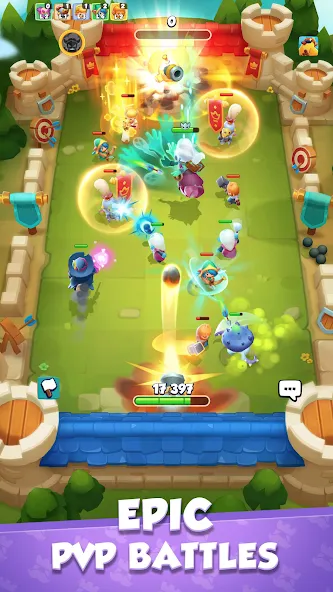 Rush Arena: PvP Tower Defense (Раш Арена) МОД/Взлом [Много монет, Открытые уровни и Мега MOD] Screenshot 1