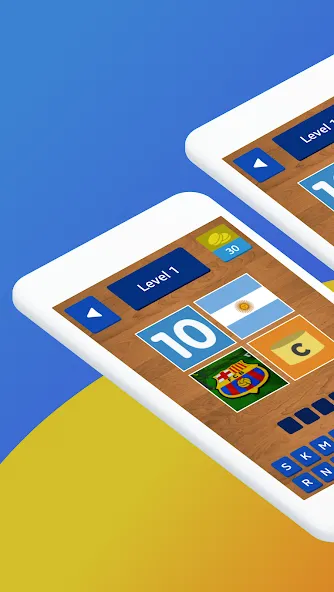 4 Pics 1 Footballer (Картинки 1 Футболист) МОД/Взлом [Бесконечные деньги, Монеты и Мега MOD] Screenshot 1