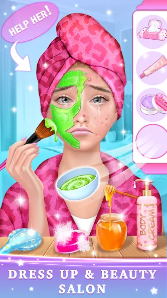 BFF Makeover - Spa & Dress Up МОД/Взлом [Много монет, Открытые уровни и Мега MOD] Screenshot 1