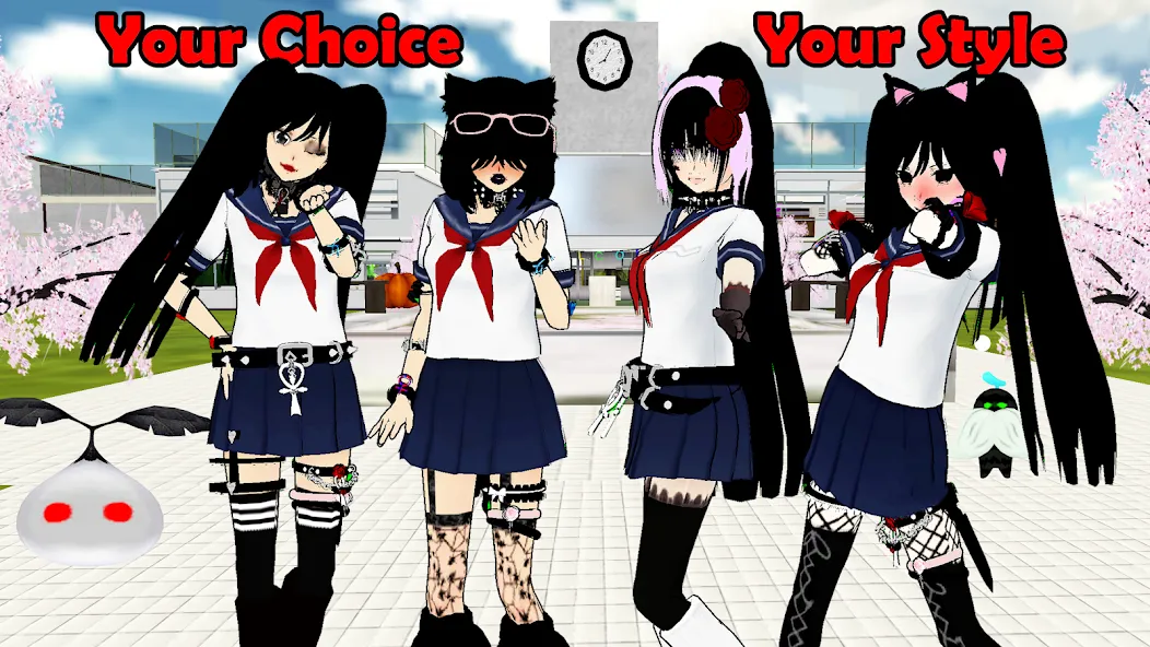 SchoolGirl AI 3D Anime Sandbox (Школьница  3D аниме песочница) МОД/Взлом [Бесконечные деньги, Монеты и Мега MOD] Screenshot 1