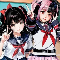 Скачать SchoolGirl AI 3D Anime Sandbox взлом на много денег и всё разблокировано для Андроид